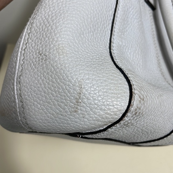 Kate Spade Large Grey Leather Zippered Top Handle Satchel *See Description* - Picture 15 of 17